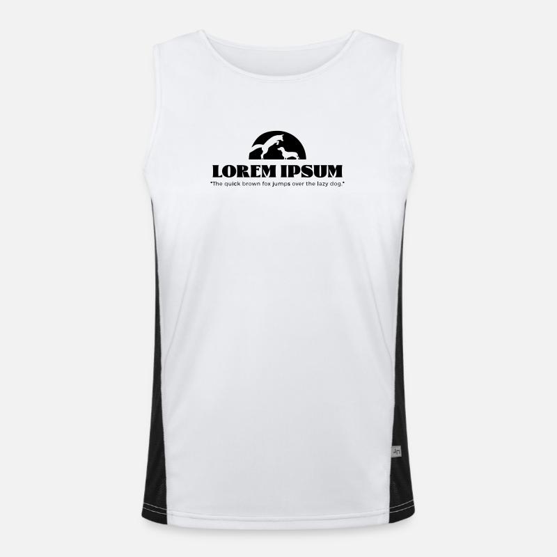 LoremIpsum – the quick brown fox ... - Men's Functional Contrast Tank Top  - white/black