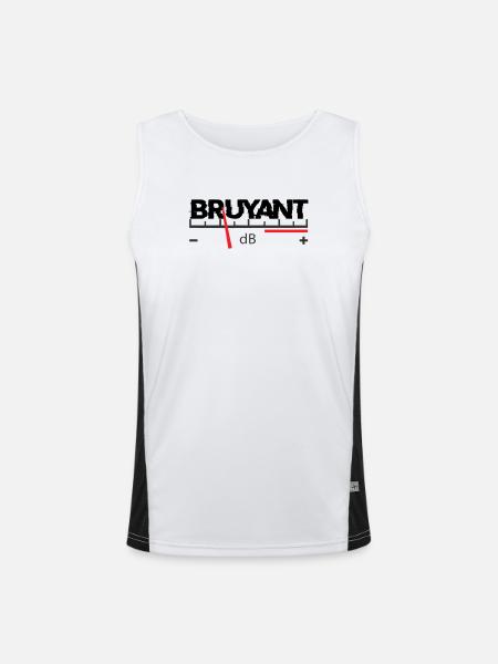 Bruyant - Débardeur respirant contrasté Homme - blanc/noir