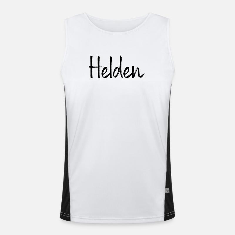 Helden Held Sieg Siegerehrung Funktionelles Kontrast-Tank Top für Männer 