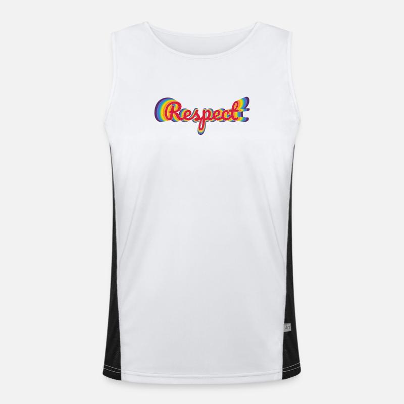 Le respect dans la conception de l’arc-en-ciel Débardeur respirant contrasté Homme 