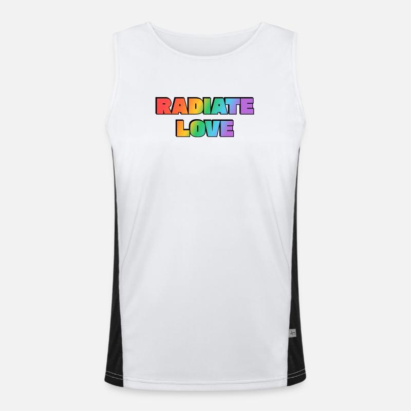 Strahlen Sie Liebe Regenbogen aus Funktionelles Kontrast-Tank Top für Männer 