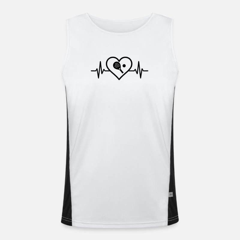 Padel Herz Funktionelles Kontrast-Tank Top für Männer 