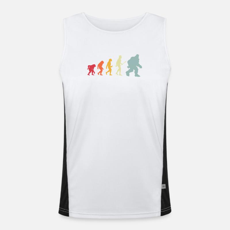 bigfoot_Evolution_4 - Men's Functional Contrast Tank Top  - white/black