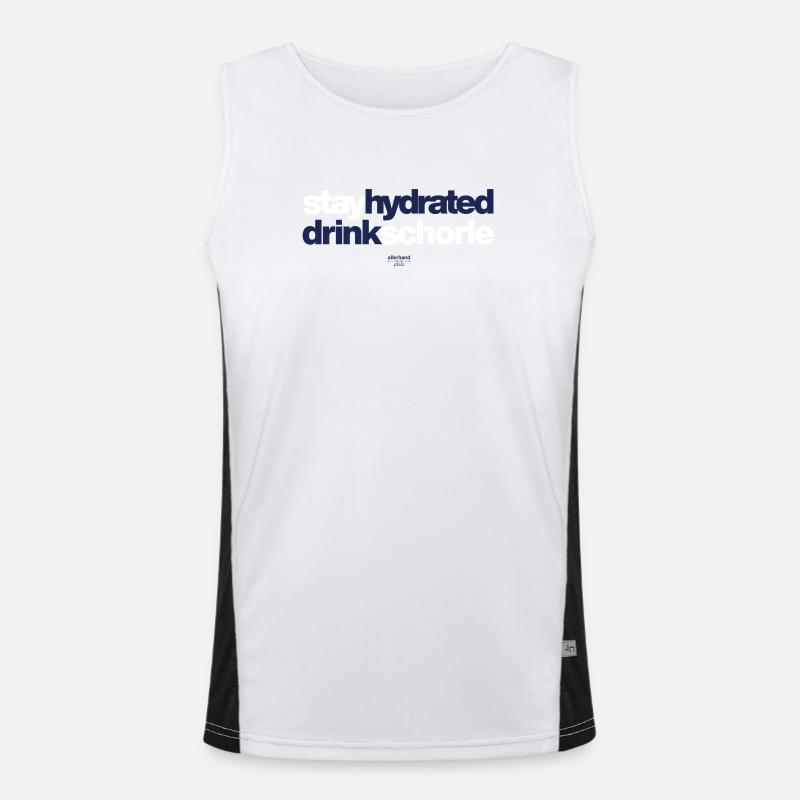 Restez hydraté, boissons spritzer Débardeur respirant contrasté Homme 