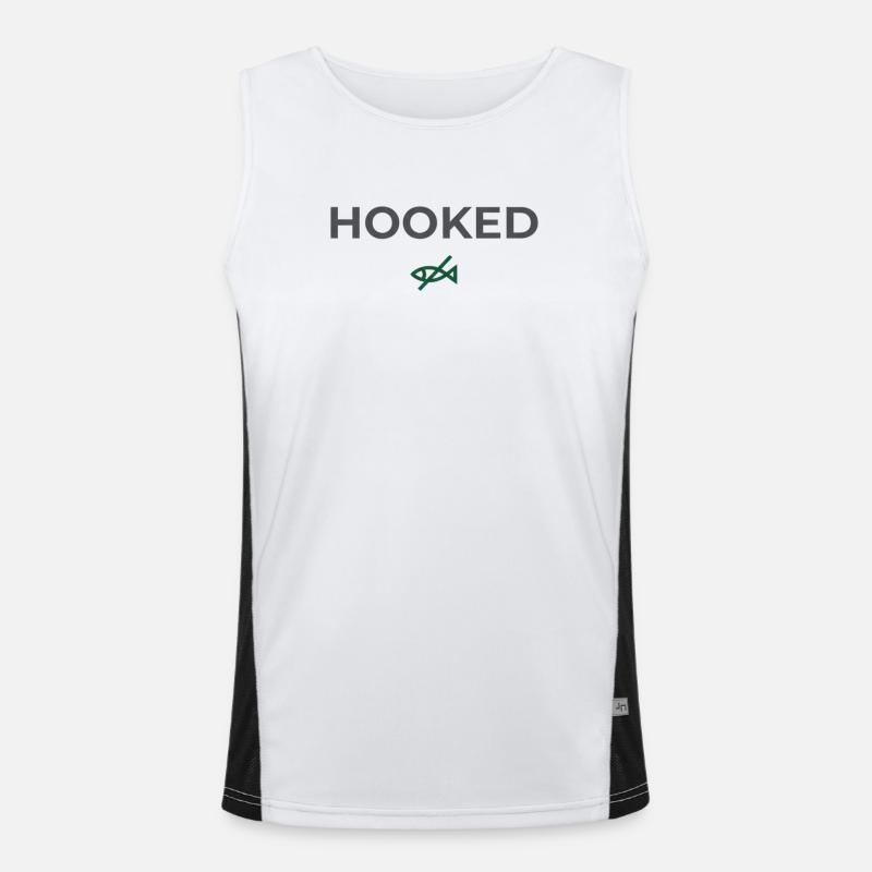 Hooked Angler Graphic Tee Funktionelles Kontrast-Tank Top für Männer 