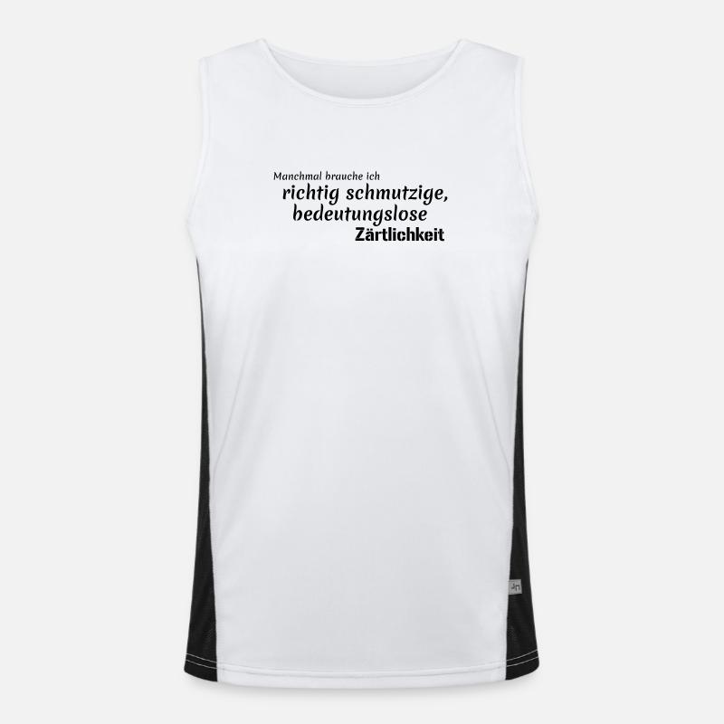 bedeutungslose Zärtlichkeit Funktionelles Kontrast-Tank Top für Männer 