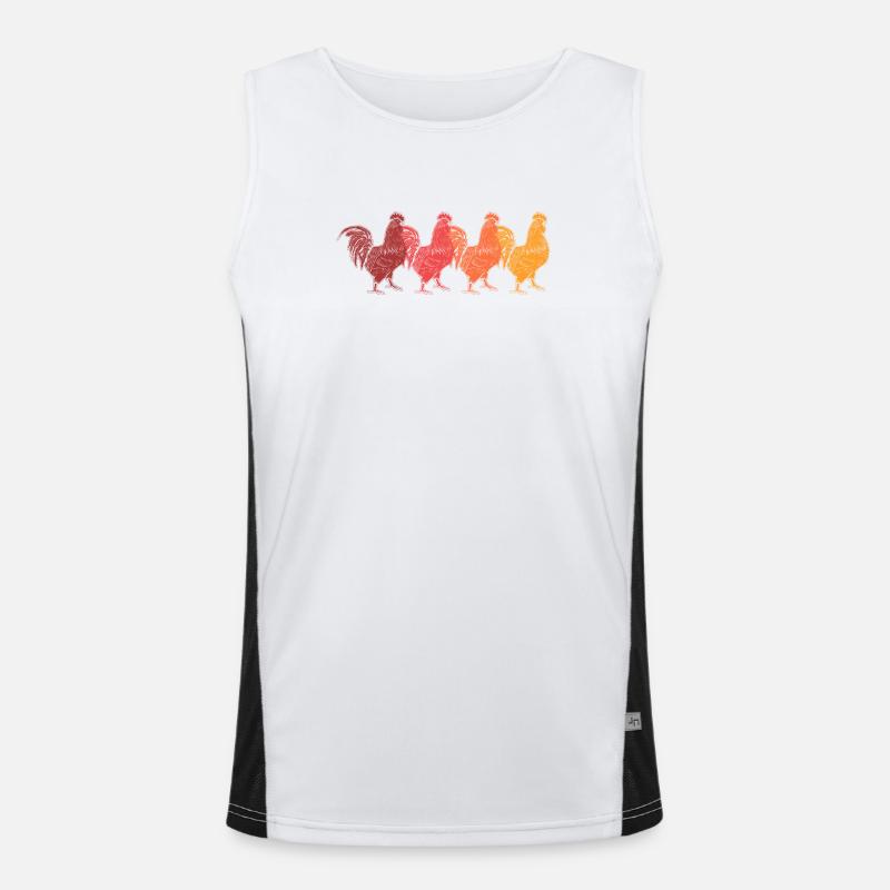 Hahn Funktionelles Kontrast-Tank Top für Männer 