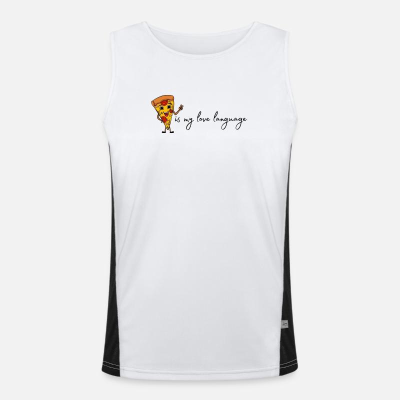 Pizza Funktionelles Kontrast-Tank Top für Männer 