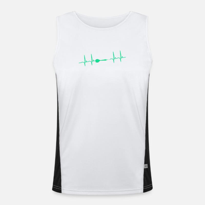 Dart Darter Darten Funktionelles Kontrast-Tank Top für Männer 