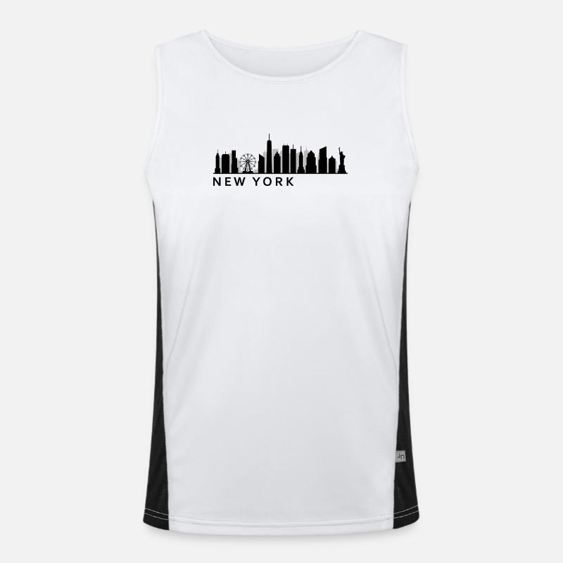 New York Skyline Débardeur respirant contrasté Homme 