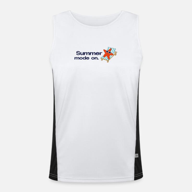 Mode été activé – Vacances, Soleil, Mer, Déclaration Débardeur respirant contrasté Homme 