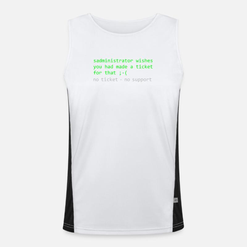 Administrator Pun Saying Ticket Support Men's Functional Contrast Tank Top 