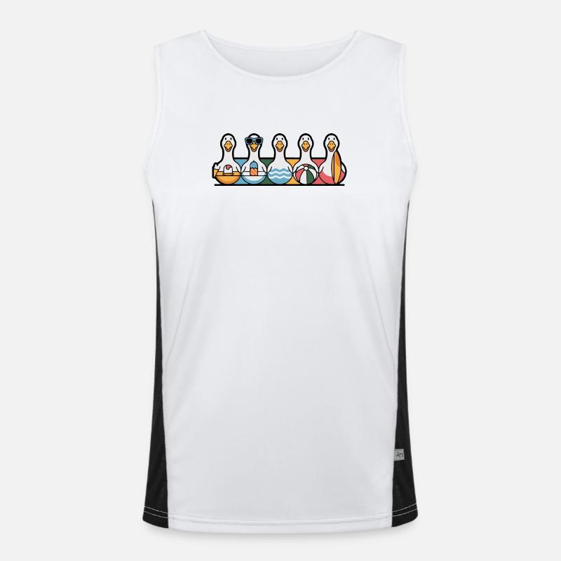 Rangée d’oies d’été Débardeur respirant contrasté Homme 