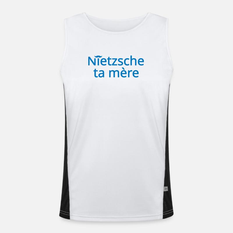 Nietzsche ta mère Bleu Clair Débardeur respirant contrasté Homme 