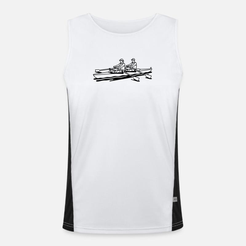 Rowing - Men's Functional Contrast Tank Top - white/black