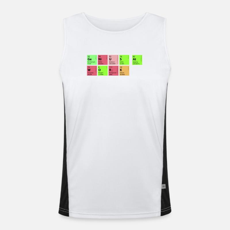 genius at work Funktionelles Kontrast-Tank Top für Männer 