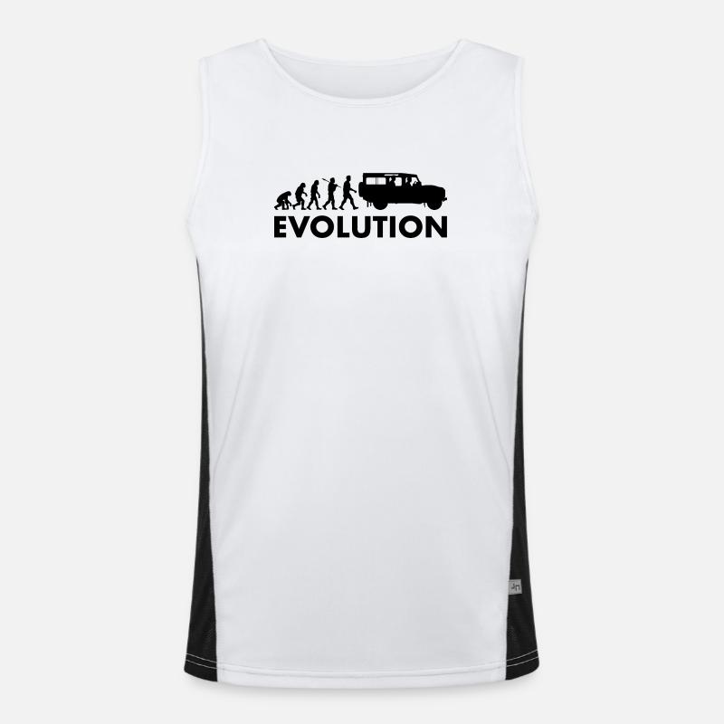 Defender 110 Evolution - Men's Functional Contrast Tank Top  - white/black