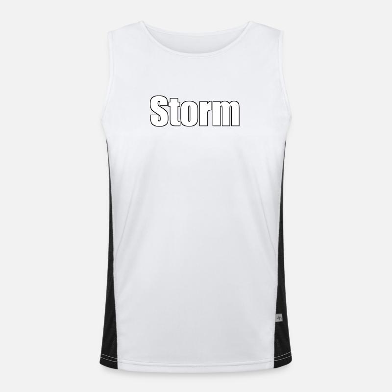 Storm - (Human Name) Men's Functional Contrast Tank Top 