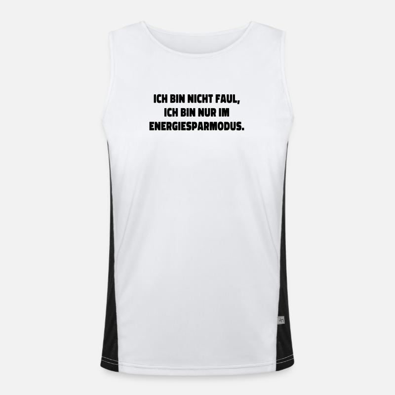 ich bin nicht faul statement spruch Funktionelles Kontrast-Tank Top für Männer 