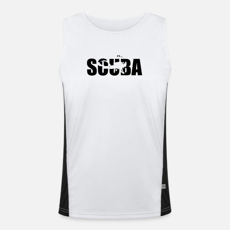 Conception de plongée pour les amateurs de plongée Débardeur respirant contrasté Homme 