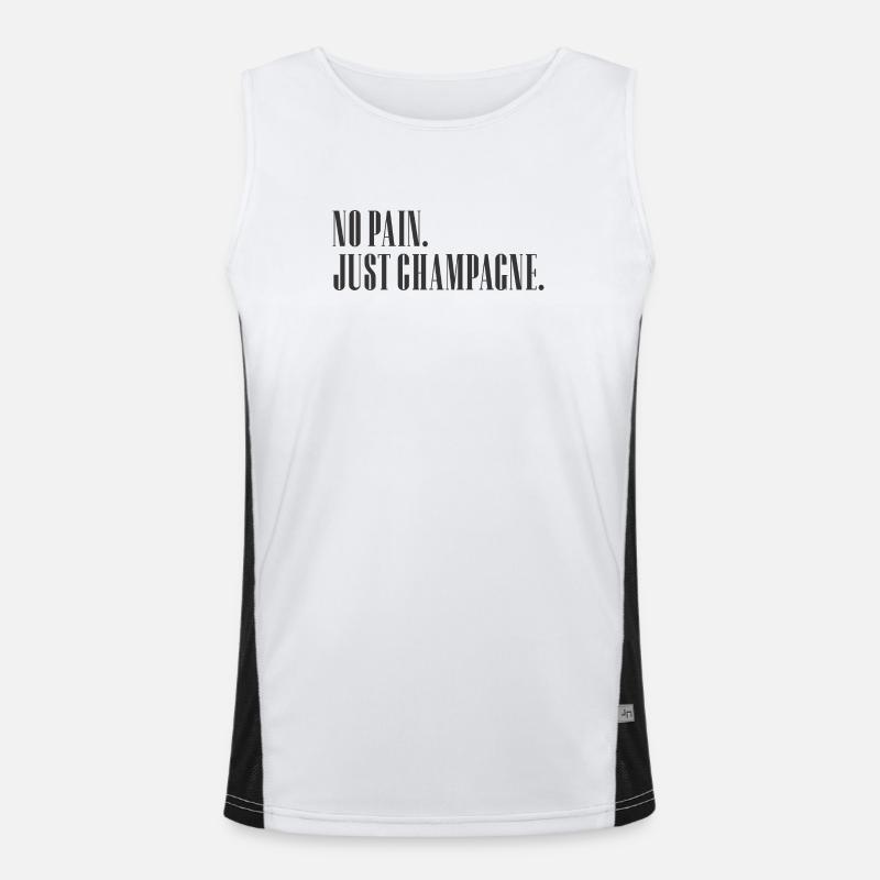 no pain. just... Funktionelles Kontrast-Tank Top für Männer 