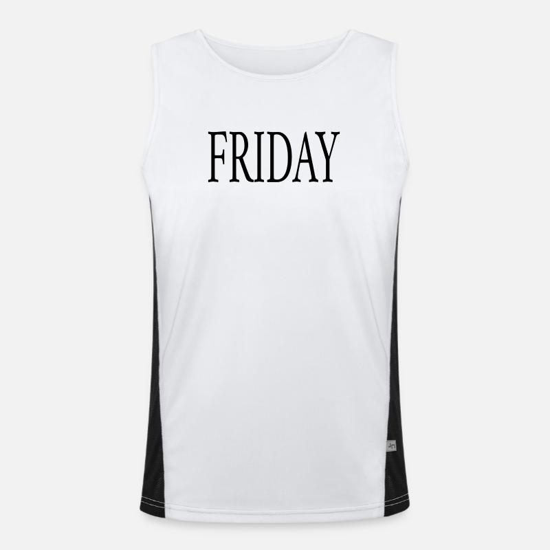 Friday Freitag Wochenende Funktionelles Kontrast-Tank Top für Männer 