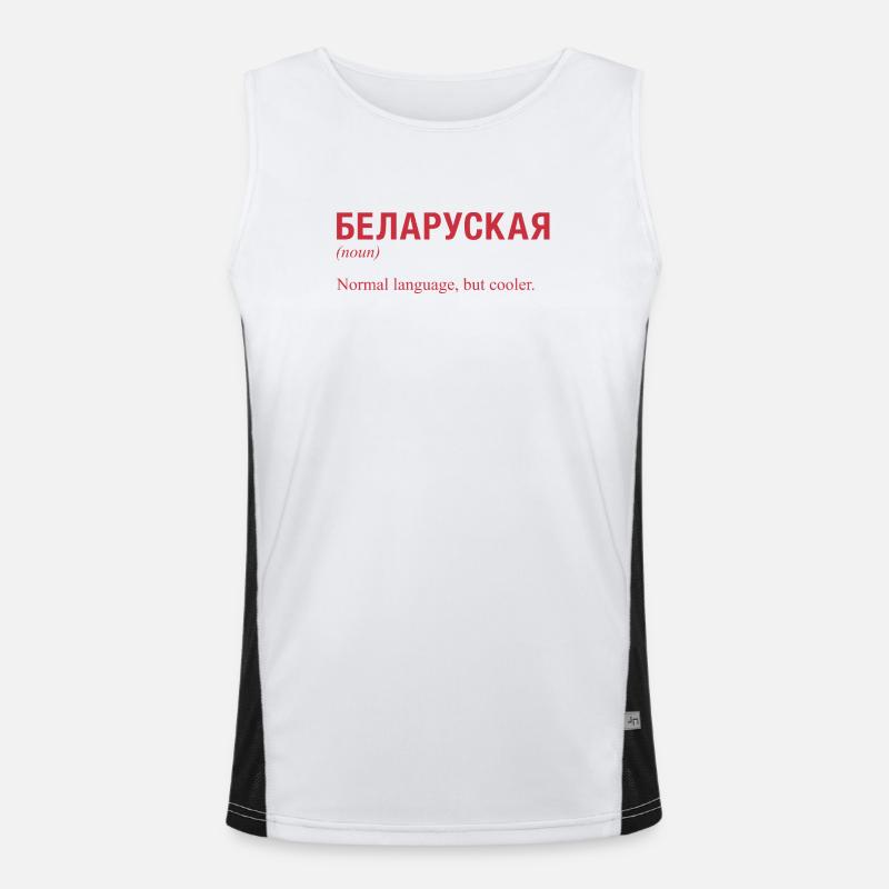 Belarusian language Belarus Funktionelles Kontrast-Tank Top für Männer 