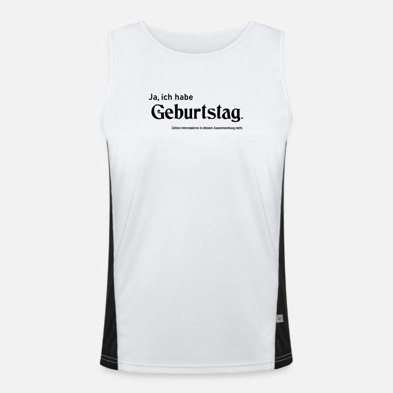 Ja Geburtstag Funktionelles Kontrast-Tank Top für Männer 