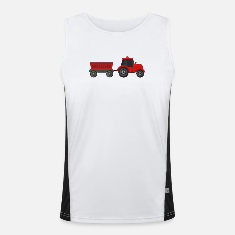 Tractor with trailer Men's Functional Contrast Tank Top 