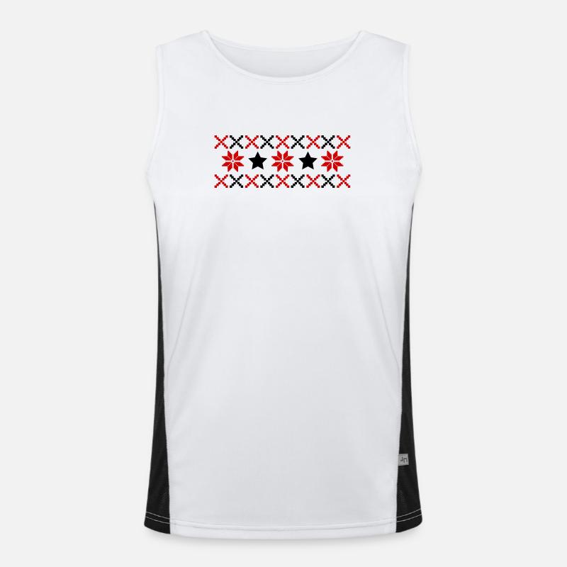 Norweger Muster Winter Funktionelles Kontrast-Tank Top für Männer 