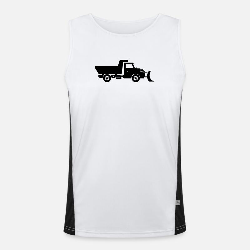 Schneepflugwagen Funktionelles Kontrast-Tank Top für Männer 