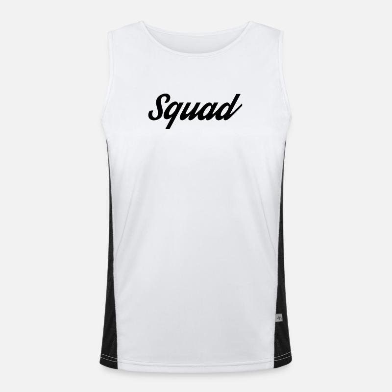 Squad - Men's Functional Contrast Tank Top  - white/black