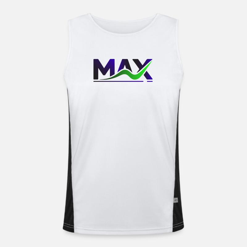 MAX Wave Gradient Logo Tee - Men's Functional Contrast Tank Top  - white/black