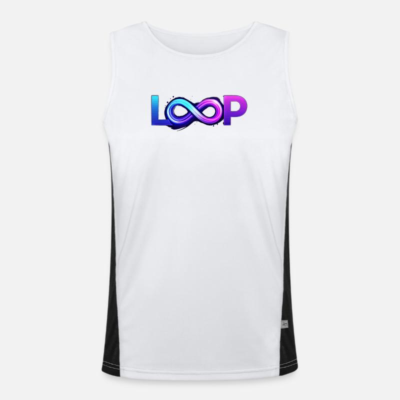 Neon Loop Infinity Men's Functional Contrast Tank Top 