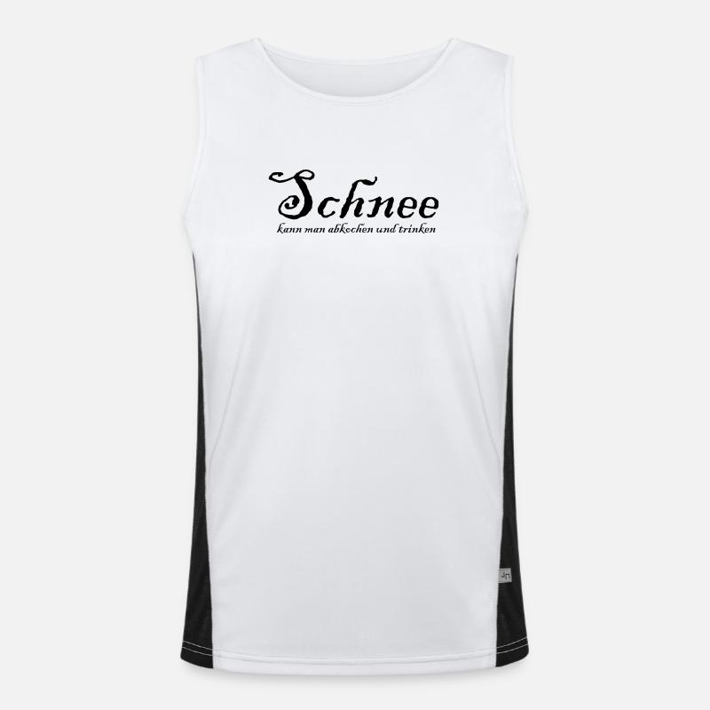 Snow can be boiled and drunk Men's Functional Contrast Tank Top 