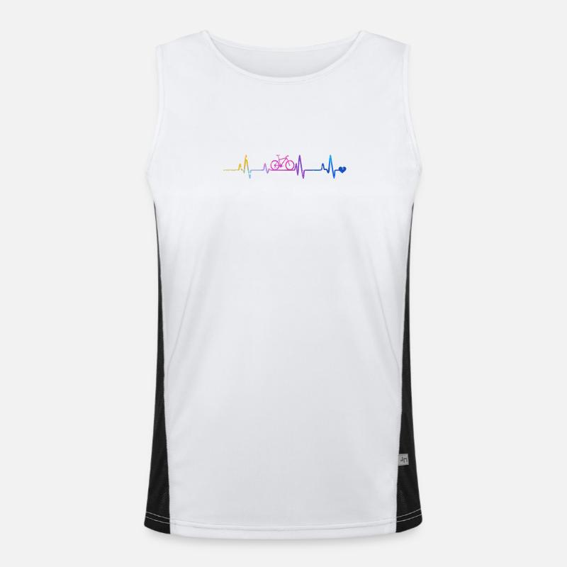 Herzschlag Radfahrer Gradient Funktionelles Kontrast-Tank Top für Männer 