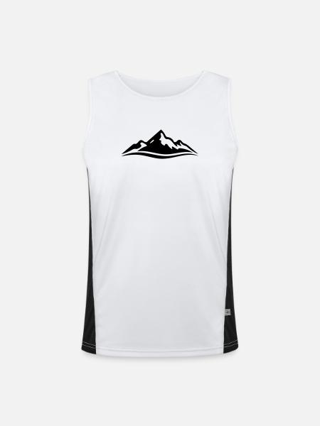 mountain - Men's Functional Contrast Tank Top - white/black