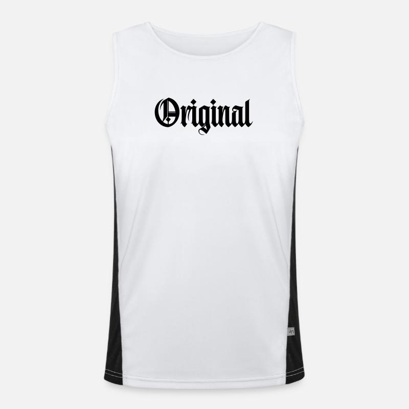 Original - Men's Functional Contrast Tank Top - white/black