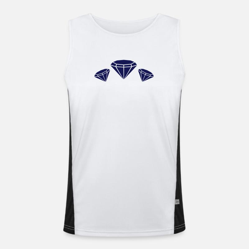 diamonds diamond crystal crystal Men's Functional Contrast Tank Top 