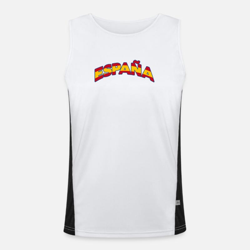 Spanien 1 Funktionelles Kontrast-Tank Top für Männer 