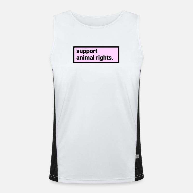 Animal Rights Support Funktionelles Kontrast-Tank Top für Männer 