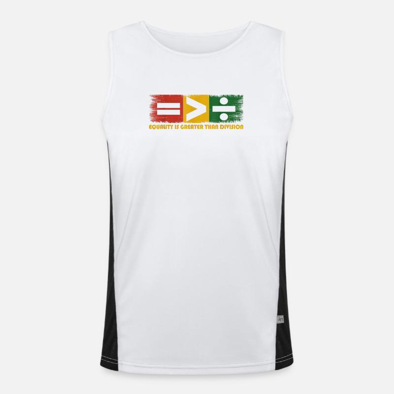 Equality Is Greater Than Division Juneteenth Math Men's Functional Contrast Tank Top 