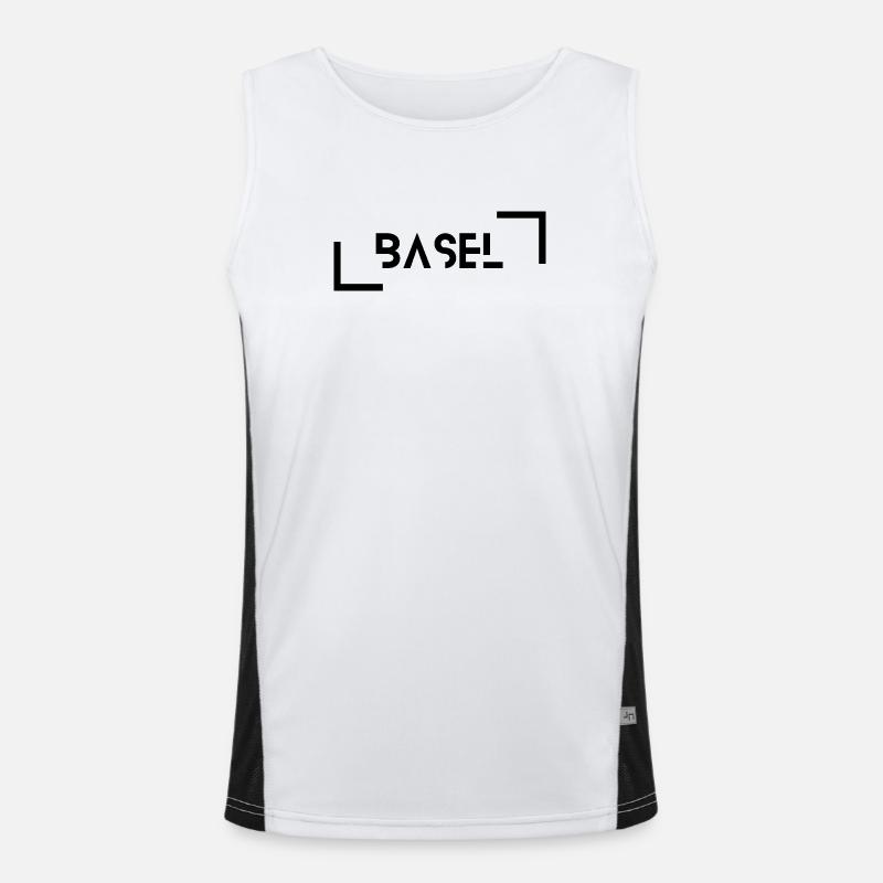 Basel schwarz Funktionelles Kontrast-Tank Top für Männer 