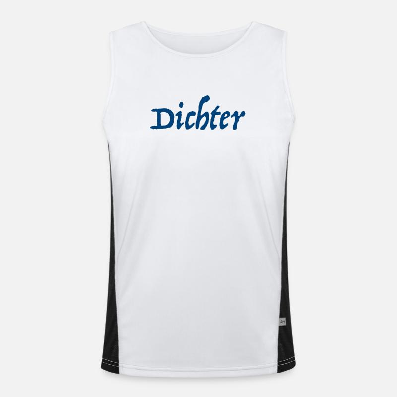 Poet Poem Writer Men's Functional Contrast Tank Top 