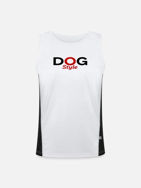 Dogstyle - Débardeur respirant contrasté Homme  - blanc/noir
