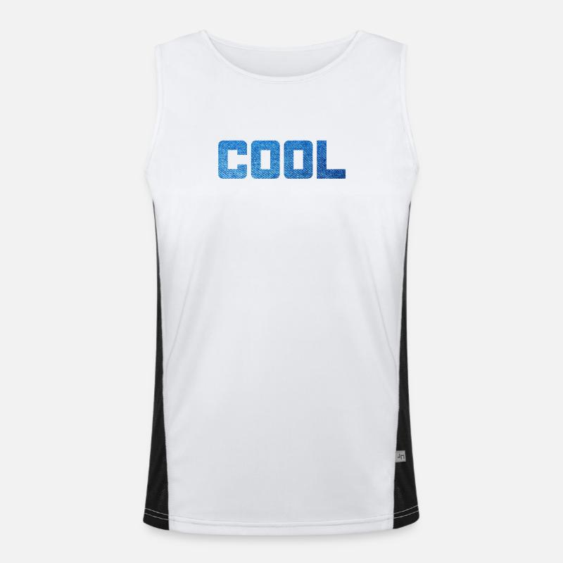 Cool Jeans Pattern Party Stylish Statement Vibes Men's Functional Contrast Tank Top 