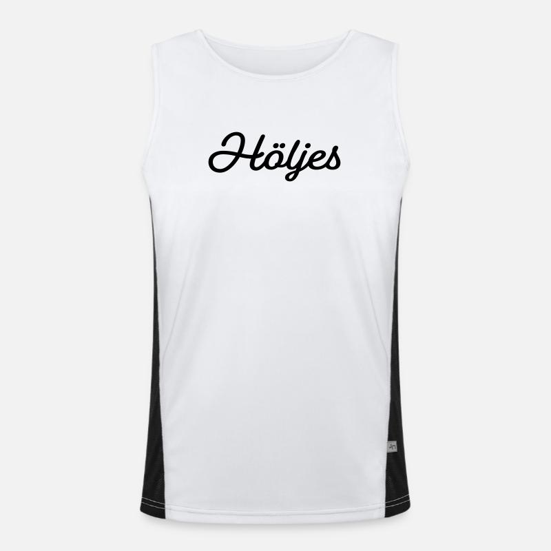 Bezug schwarz Funktionelles Kontrast-Tank Top für Männer 