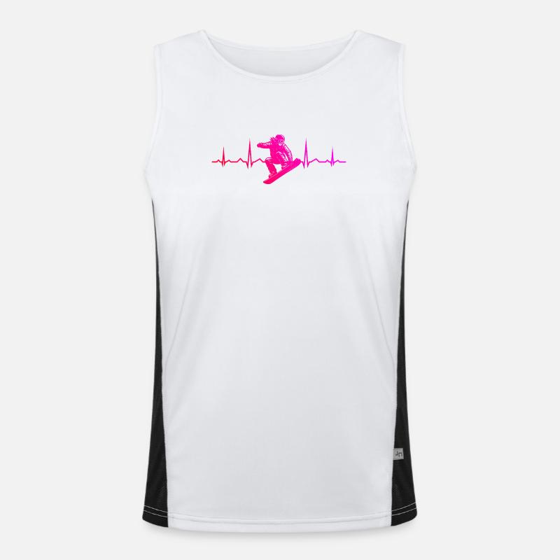 Clear snowboard message Men's Functional Contrast Tank Top 