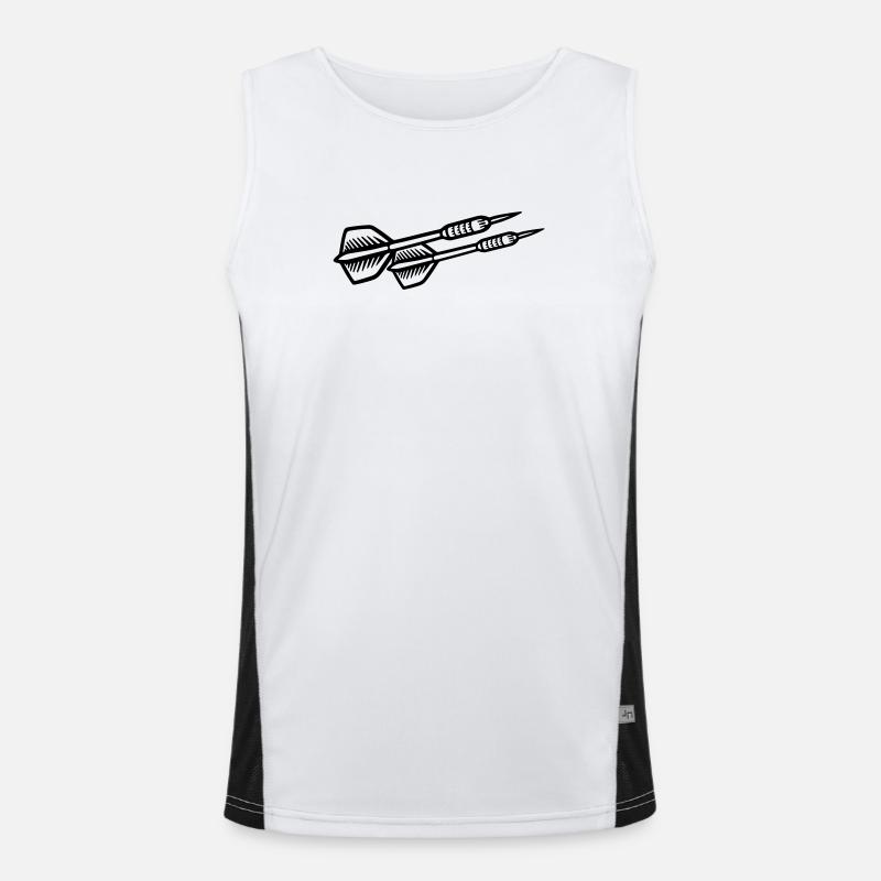 Dartpfeile Symbol Funktionelles Kontrast-Tank Top für Männer 