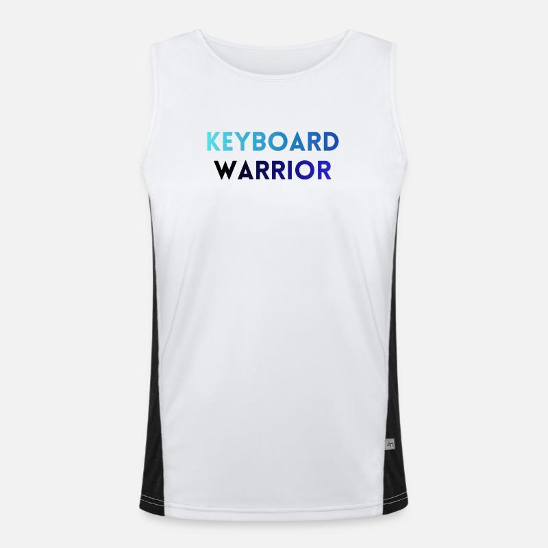 Gamer-/Programmierer-T-Shirt – Keyboard Warrior Funktionelles Kontrast-Tank Top für Männer 